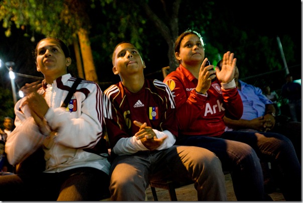 Familia Rosales en la semifinal de la copa america. Foto Boris Vergara Familia Rosales en la semifinal de la copa america. Foto Boris Vergara
